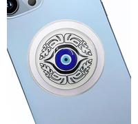 Evil Eye Magnetic Phone Grip - Cute Blue 3D Crystal Phone Stand for Kindle, iPhone, iPad,Android | Phone Charm & Accessories for Women |Compatible with MagSafe | Adapter for MagSafe Included