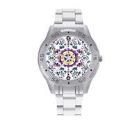 Evil Eye Mandala Pattern Quartz Watch Alloy Watch Dress Decorative for Business Men Women with Design Pattern Print