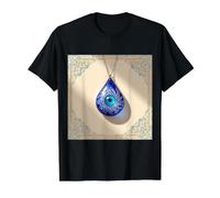 Evil Eye Nazar Amulet Protection Good Luck Value Graphic T-Shirt, Men, Black, M