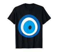 Evil Eye Nazar Amulet Protection Good Luck Value Graphic T-Shirt, Men, Black, XL