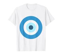 Evil Eye Nazar Amulet Protection Good Luck Value Graphic T-Shirt, Men, White, S