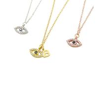 Evil Eye Necklace-Add Your Initial or Keep it Simple-Evil Eye Jewelry- Greek Lucky Evil Eye Pendant Necklace-Personalized Bridesmaid Gift