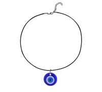 Evil Eye Necklace Blue Resin Adjustable Positive