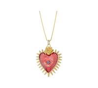 Evil Eye Necklace For Women And Men, Heart Blue Sun Pendant, Gold, Choker, Men