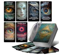 Evil Eye Oracle Cards, 60 Oracle Cards Deck with Meanings on Them (Brown)