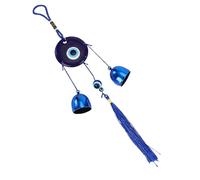 Evil Eye Ornament - 2.56 Inch Decorative Wind Catcher, Rotating Pendant, Rotating Sculpture with Bell, Unique Accessory for Balcony, Patio, Patio, Courtyard, Spiritual
