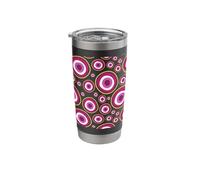 Evil Eye Pattern, Gr ye, Mati, Nazar, Pink and Gold Stainless Steel Insulated Tumbler