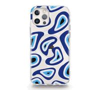 Evil Eye Phone Case For Apple iPhones, 16, 15, 14, 13, SE Pro Max, Mini, Plus, Samsung S23, S24, S25 Clear Gel Case Compatible with MagSafe, Purple Distorted Evil Eyes Phone Case, Gel Phone Cover