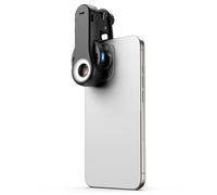 Evil Eye Phone Microscope Lens, 40X-80X-120X Phone Micro Lens with CPL Filter/16 LED/8 UV LED/Wheel Design/Universal Clip, Portable Pocket Microscope, Ideal for iPhone 17/16/15/14/13, iPad, Android