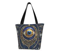 Evil eye Print Comfortable Summer Shoulder Bag Canvas Tote Travel Beach Hiking Shopping Weekend