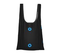 Evil Eye Print Foldable Reusable Grocery Bag Lightweight Shopping Tote for Groceries Travel Beach Eco-Friendly Compact Adventure Tote