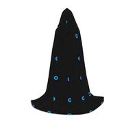 (Evil eye) Print Hooded Cape For Teenagers Costume Party, Halloween Hooded Cape Soft and Elastic,M