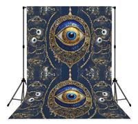 Evil Eye Print Portable Photo Backdrop 5x7ft Background Drop For Photo Photoshoot Backdrop For Content Creator