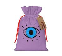 Evil Eye Print Reusable Drawstring Pouch,Perfect For Birthdays,Anniversaries,And Parties
