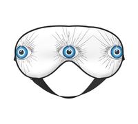 Evil Eye Print Satin Sleep Mask & Eye Mask | Deep Dream Sleep Masks for Women & Men | Soft Sleeping Eye Mask to Nourish Skin