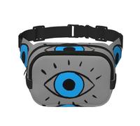 Evil Eye Print Stylish and Practical Waist Bag,Adjustable,Perfect for Travel,and Outdoor Activities