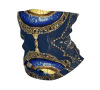 Evil Eye Print Windproof Neck Gaiter, Warmer Scarf Breathable Half-Face Mask Ski Mask Unisex For Outdoor