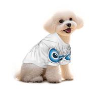 Evil Eye Printed Everyday Soft Cotton Dog Short Sleeve T-Shirt For Chihuahuas & Teacup Puppies & Small Dogs Breeds Stretchy Cat Outfit