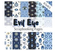 EVIL EYE: Scrapbook paper | Nazar / mati evil eye decorative papers set with Turkish and Greek blue patterns | Scrapbooking summer collection paper ... collage, DIY projects, origami, and more