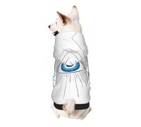 Evil Eye Small Dog Hoodie Cute Printed Pet Sweater with Hood for Small Breed Dogs, Lightweight Comfortable