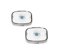 Evil Eye Square Mini Medicine Box, Lightweight to Carry, Durable and Long-Lasting