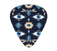 Evil Eye Symbols Guitar Picks Gift Set - Smooth Durable Plectrums For Acoustic, Electric & Bass Guitar, Perfect Present For Guitar Lovers & Musicians
