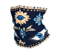 Evil Eye Symbols Pattern Unisex Bandana Warm Neck Warmer Stretchy Snoods For Walking Cold Weather Cycling Winter
