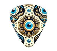 Evil-Eye-Talismans 12 Pack Guitar Picks With 3 Thicknesses And Storage Box, Abs Plectrums For Electric Bass Guitar Players
