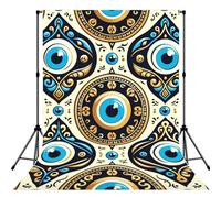 Evil-Eye-Talismans 5x7ft Photography Backdrop, Photo Background With Rod Pocket, Foldable Studio Backdrop For Birthday, Wedding, Party Decoration