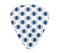 Evil Eye Teardrops 12 Pack Guitar Picks With 3 Thicknesses And Storage Box, Abs Plectrums For Electric Bass Guitar Players