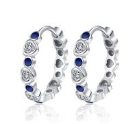 Evil Eye Trendy Small Hoop Earrings for Women Cubic Zirconia Huggie Cuff Hoops Minimalist White Gold Plating Little Hoop Earrings Hypoallergenic Lightweight Hoops Christmas Valentines Gifts, One size