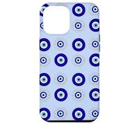 Evil Eye Turkish Arabesque Eyeball Pattern Pastel Blue Case for iPhone 12 Pro Max