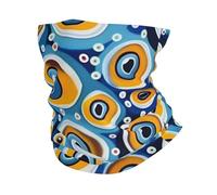 Evil Eye Turkish Ethnic All Seeing Eye Blue White Women Men Snood Stretchy Snood Scarf Lightweight Bandana For Running Walking Hiking Sport