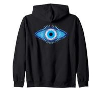 Evil Eye Turkish Eye Hoodie Evil Spirit Protection Nazar Zip Hoodie
