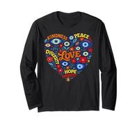 Evil Eye Turkish Eye Peace Kindness Love Hope Diversity Long Sleeve T-Shirt