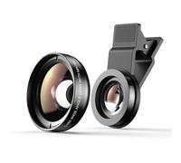 Evil Eye Universal Mobile Phone Camera Lens Kit - 2-in-1 0.45X Wide Angle & 12.5X Macro Lens with Universal Clip, Compatible with iPhone & Android Phones, For Travel/Daily Life/Social Media Creation