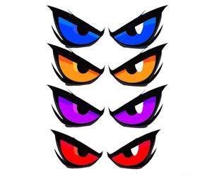 Evil Eye Vehicle Sticker for Car For Side Mirror Window Rear Bumper Decoration PVC Decal for Daily Driving Use (set)