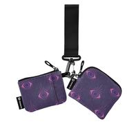 Evil Eye Women's Change Wallet Card Cases Mini Fashion Change Purse Key Holder with Zipper Pocket for Ladies Girls 2 Pcs, Evil Eye, One Size