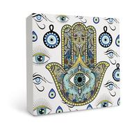 Evil Eye Wooden Sign - Witch Wooden Box Sign,Evil Eye Decor,Evil Eye Decorations for Home,Witch Decor,5x5 Inch