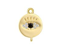 Evil Eye Zirconia Necklace and Pendant Handmade Jewelry Accessories Keychain Making Supplies Evil Eye Shape Pendant for Women, フリーサイズ