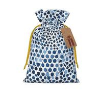 Evil Eyes Christmas Drawstring Gift Bag Santa Sack With Cards