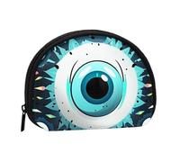 Evil Eyes Coin Purse with Zipper Mini Coin Pouch Small Change Wallet for Men Women Coin Bag Personalized Credit Card Bags Everything Storage Pouch for Headset ID Key Lipstick