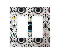 Evil Eyes Durable and Stylish Wall Plate â€“ Full-Surface Print, Pc Material, Heat & Fade Resistant, Easy to Install