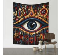 Evil Eyes Magic Talisman Red Tapestry Wall Hanging 130x150cm 60x51in