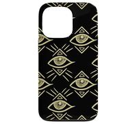 Evil Eyes Pattern Black All Seeing Third Chakra Eye Talisman Case for iPhone 13 Pro