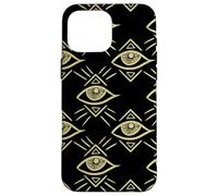 Evil Eyes Pattern Black All Seeing Third Chakra Eye Talisman Case for iPhone 16 Pro Max