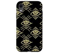 Evil Eyes Pattern Black All Seeing Third Chakra Eye Talisman Case for iPhone XR