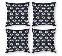 Evil Eyes Pattern Cozy Polyester Pillowcase