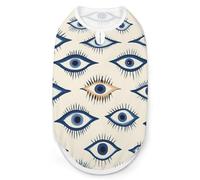 Evil Eyes Pattern Dogs Shirts Lightweight T-Shirts Sleeveless Pet Vest Soft Puppy Clothes