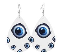evil eyes pattern earrings for women earings leather teardrop double sided earrings lightweight earrings for women ear accessories fashion jewelry birthday gift